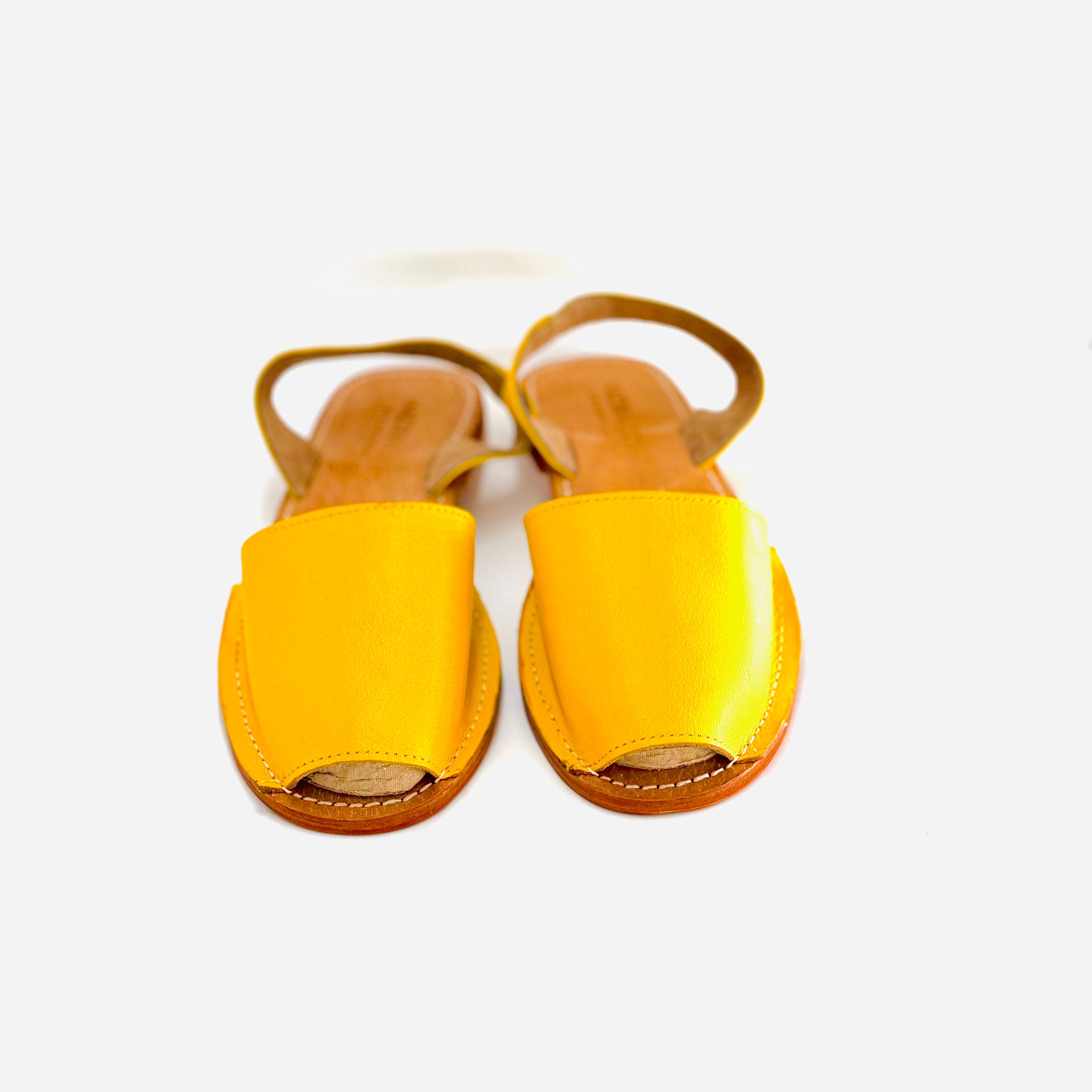 Yellow leather sandals