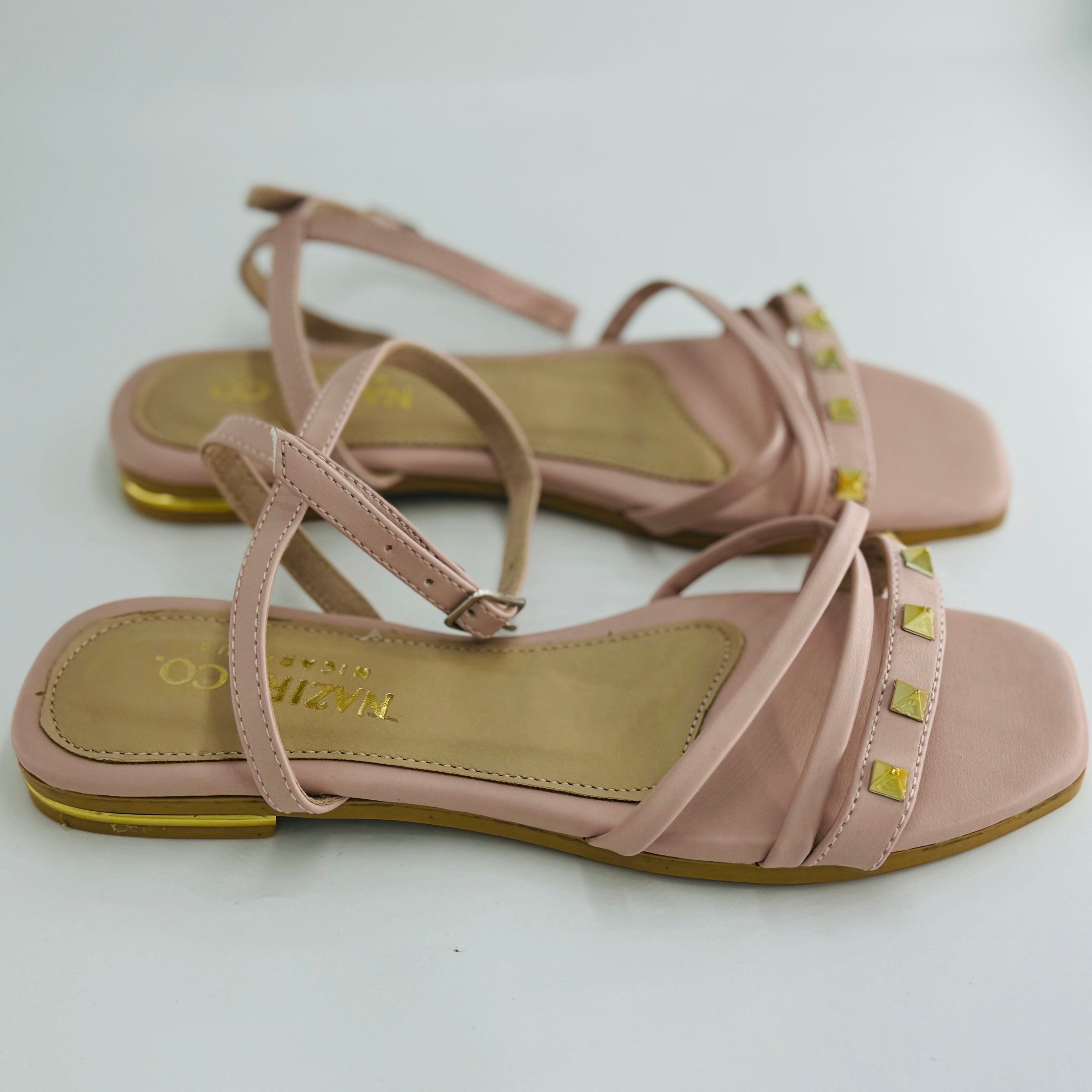 Toe Slip-On Flat Sandals With Comfortable Bare Strap And Open Toe Design